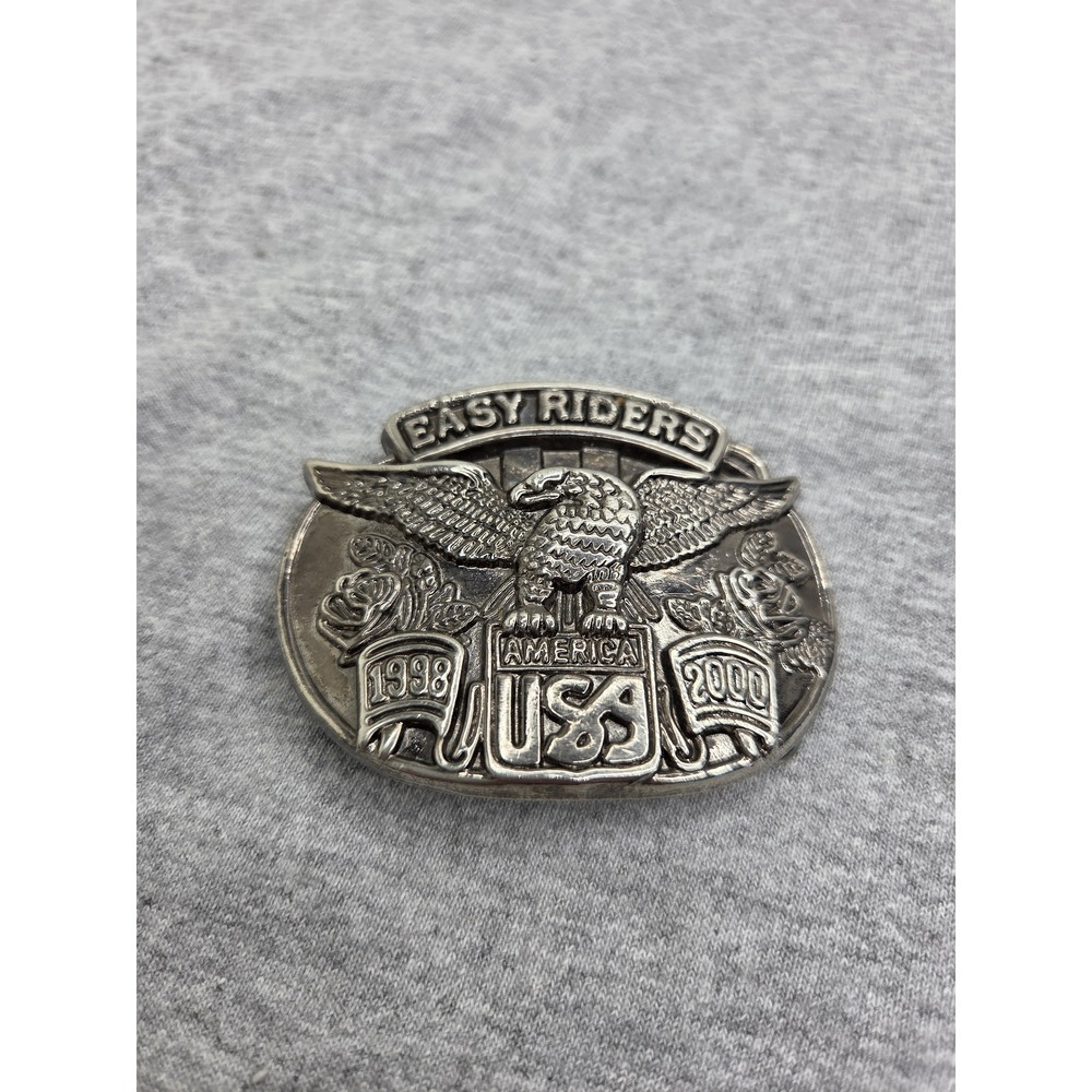 Easy Riders Motorcycle Magazine Eagle USA Biker Belt Buckle